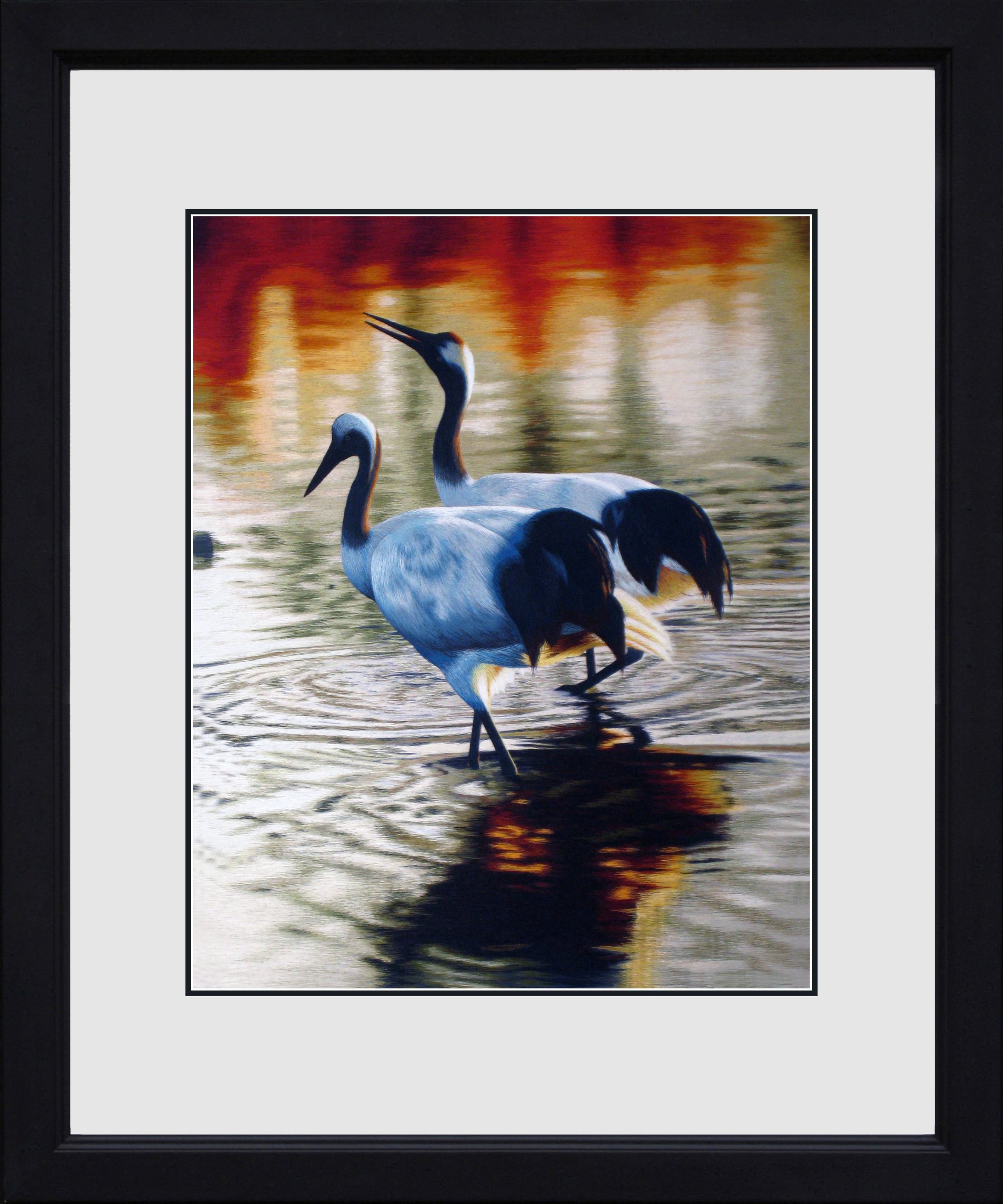 71038 Pair of Emperor Cranes at Sunrise - Image 2