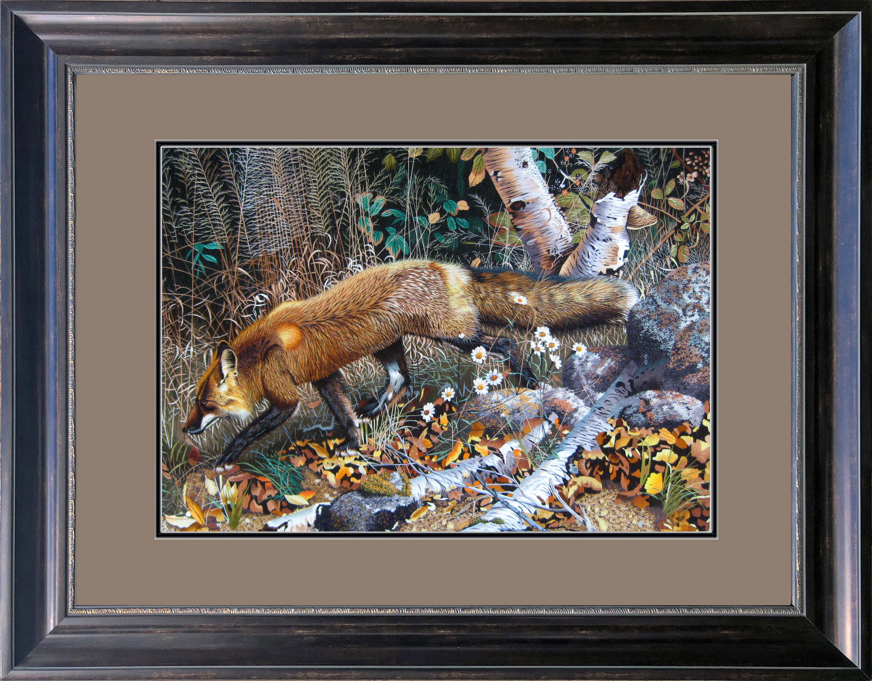 74019 50x70cm Museum brown frame