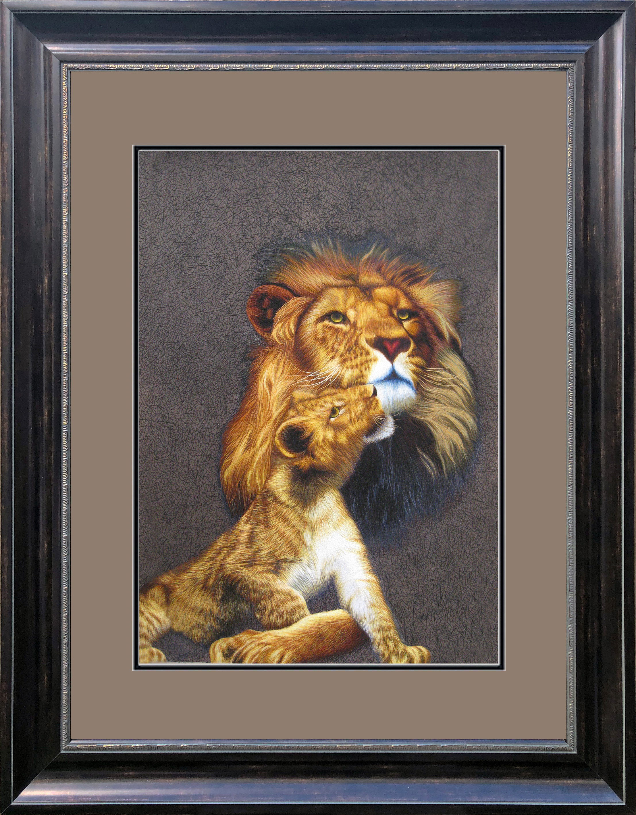 74025 50x70cm Museum brown frame