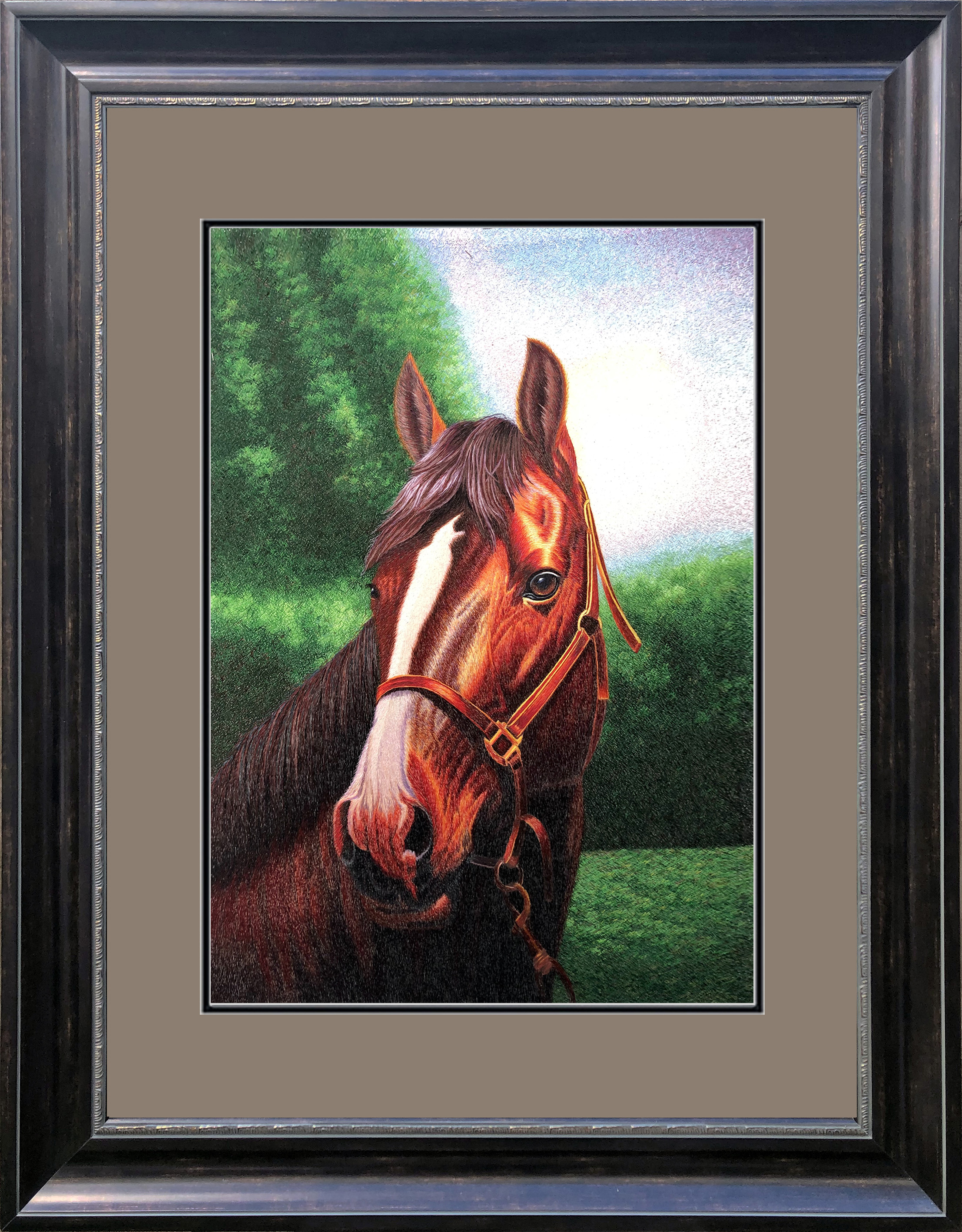 74150 50x70cm Museum brown frame