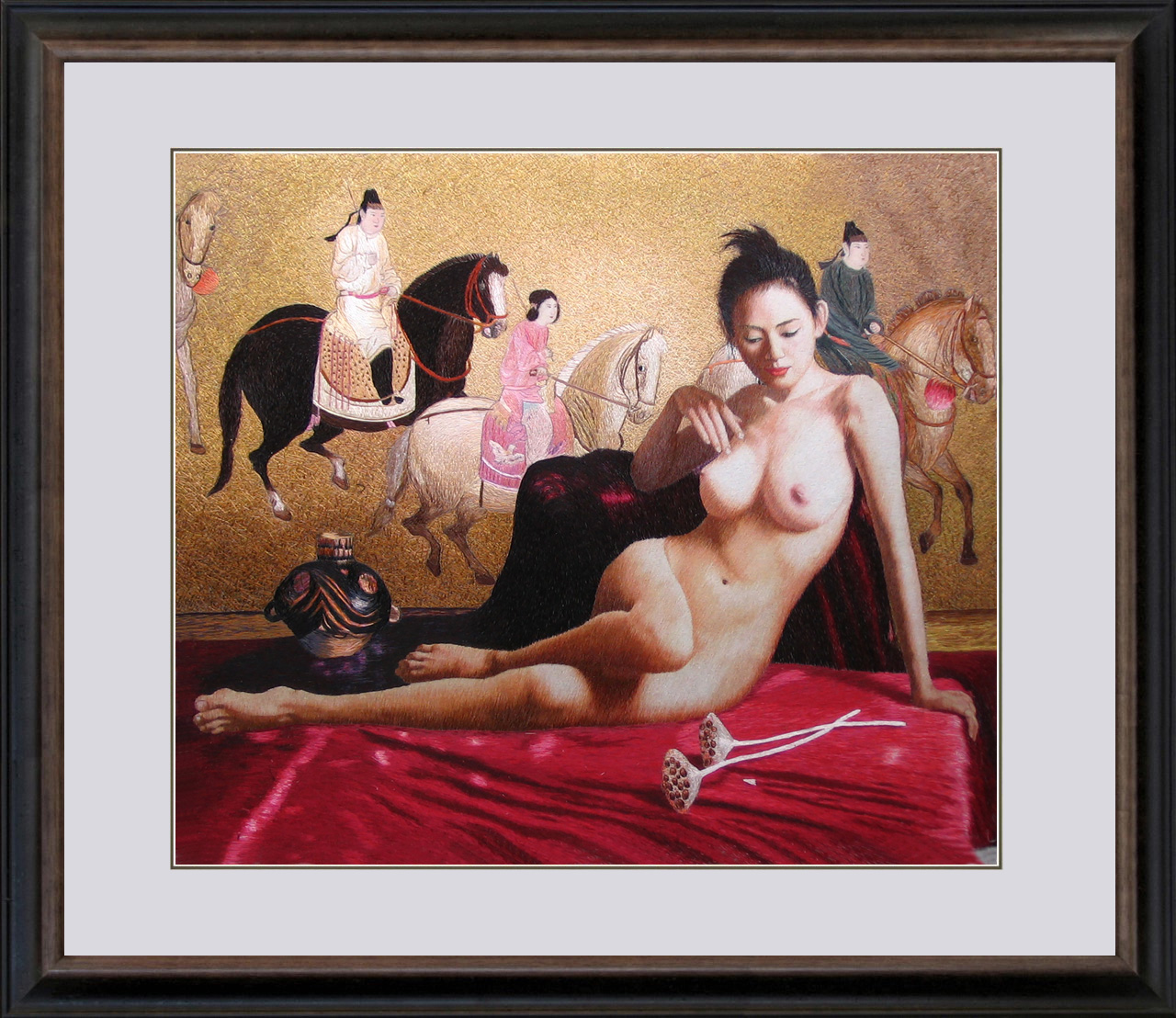 75017 60x70cm master brown frame