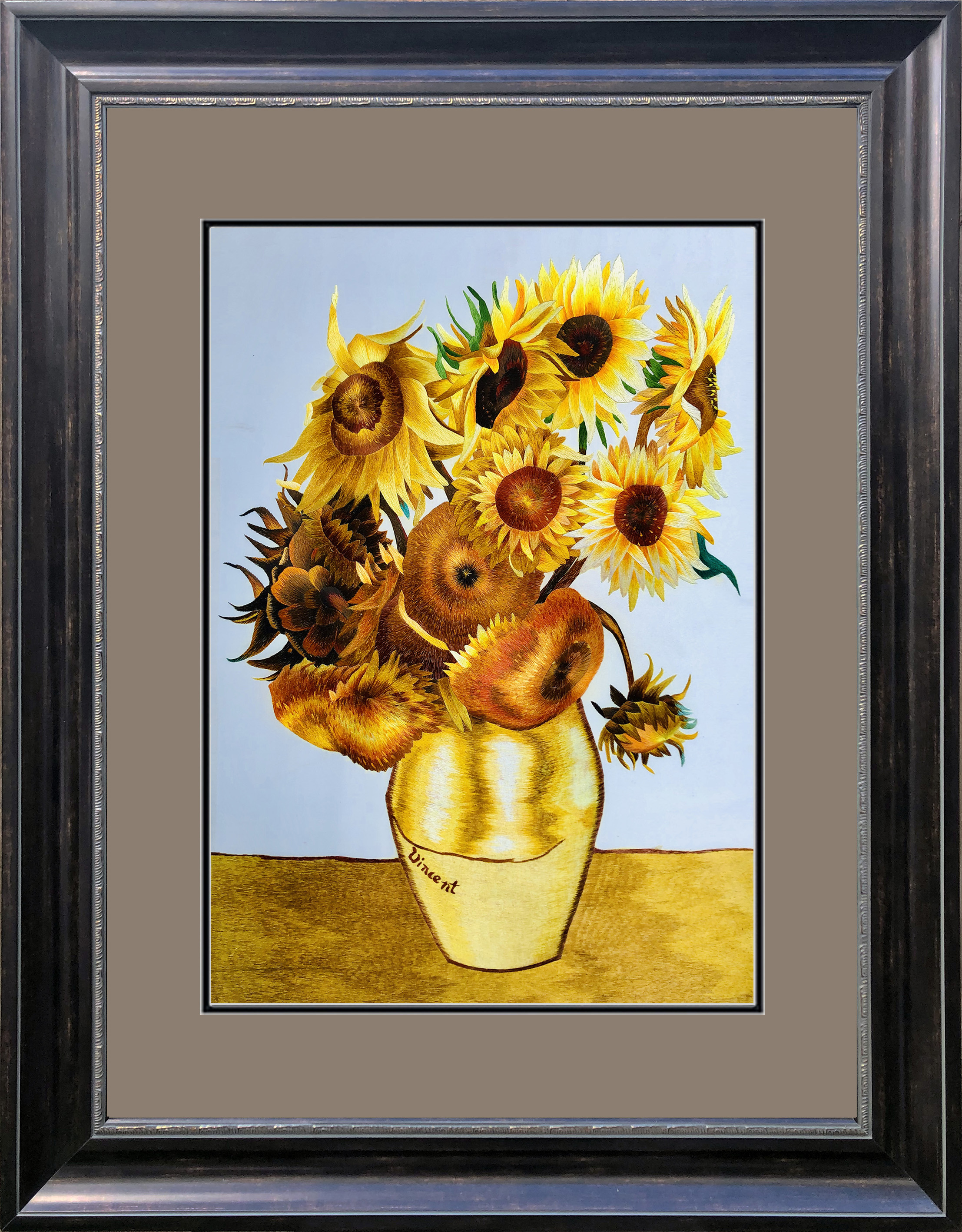 76024 50x70cm Museum brown frame