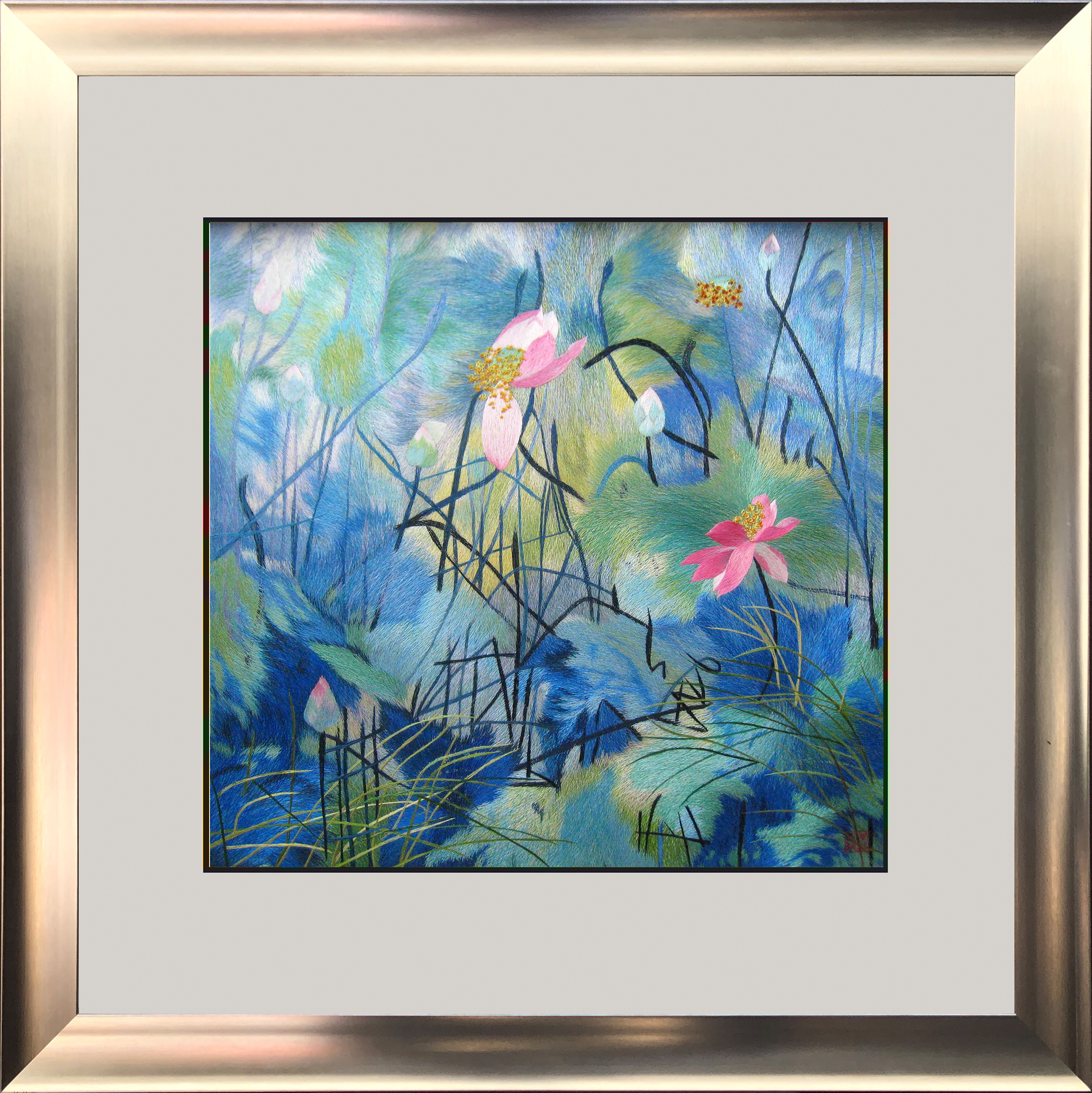 76088 50x50cm silver frame
