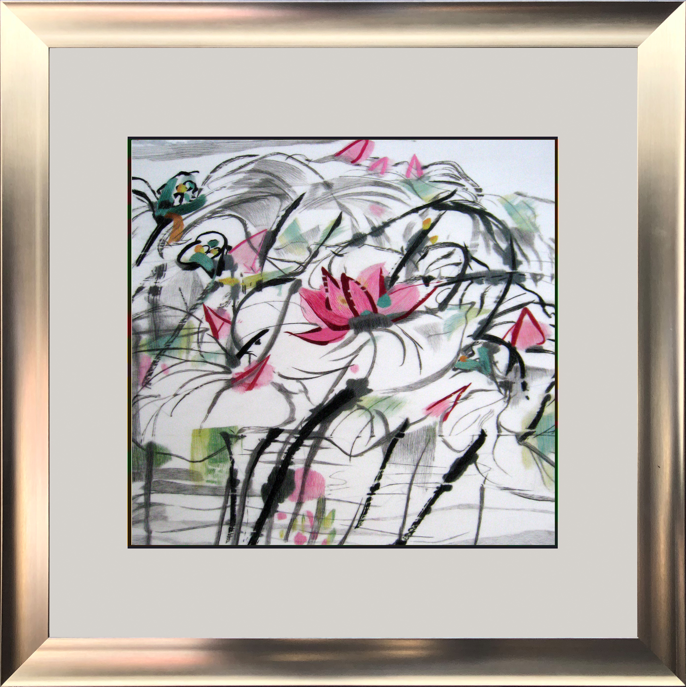 76089 50x50cm silver frame
