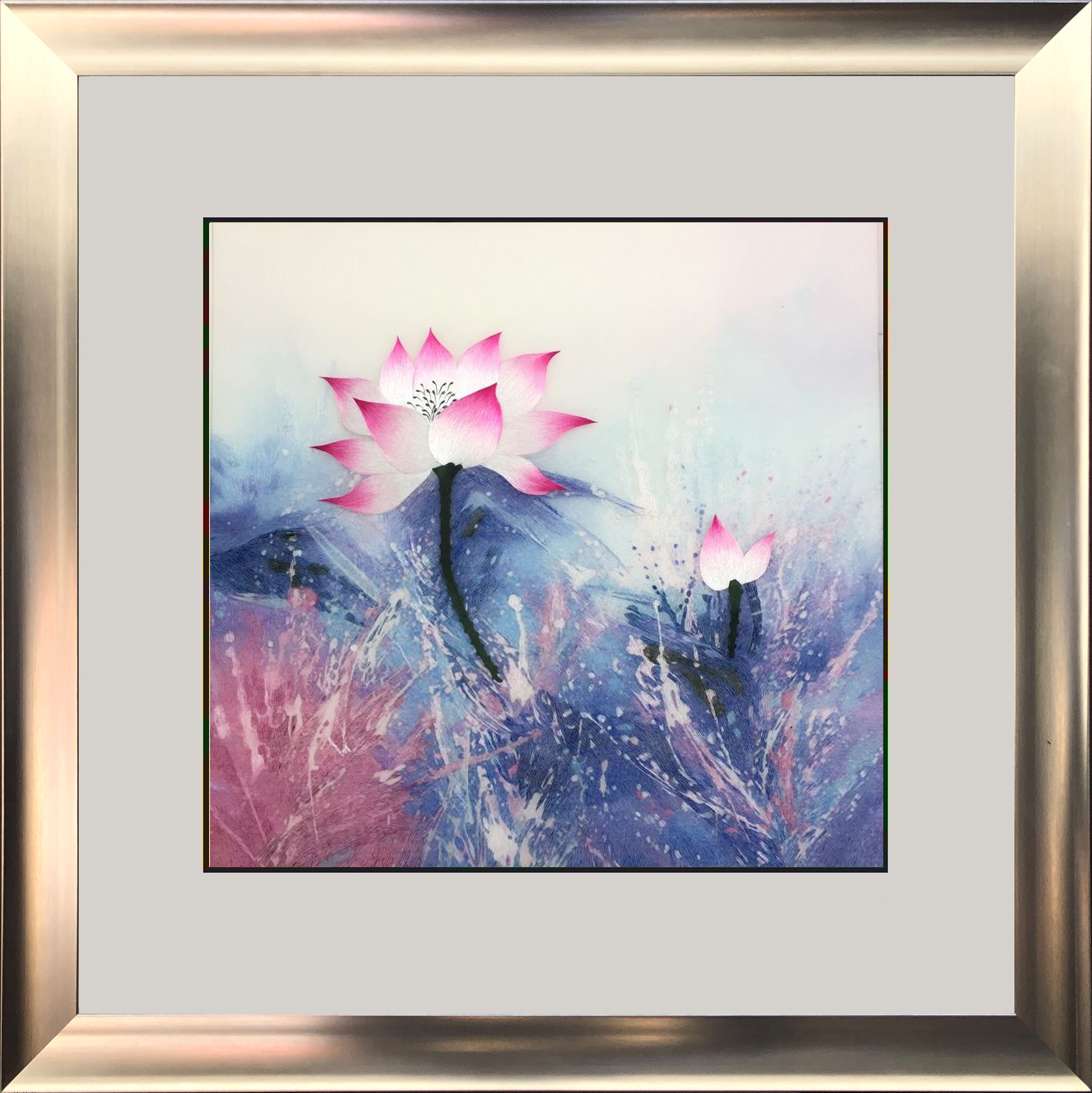 76420 50x50cm silver frame