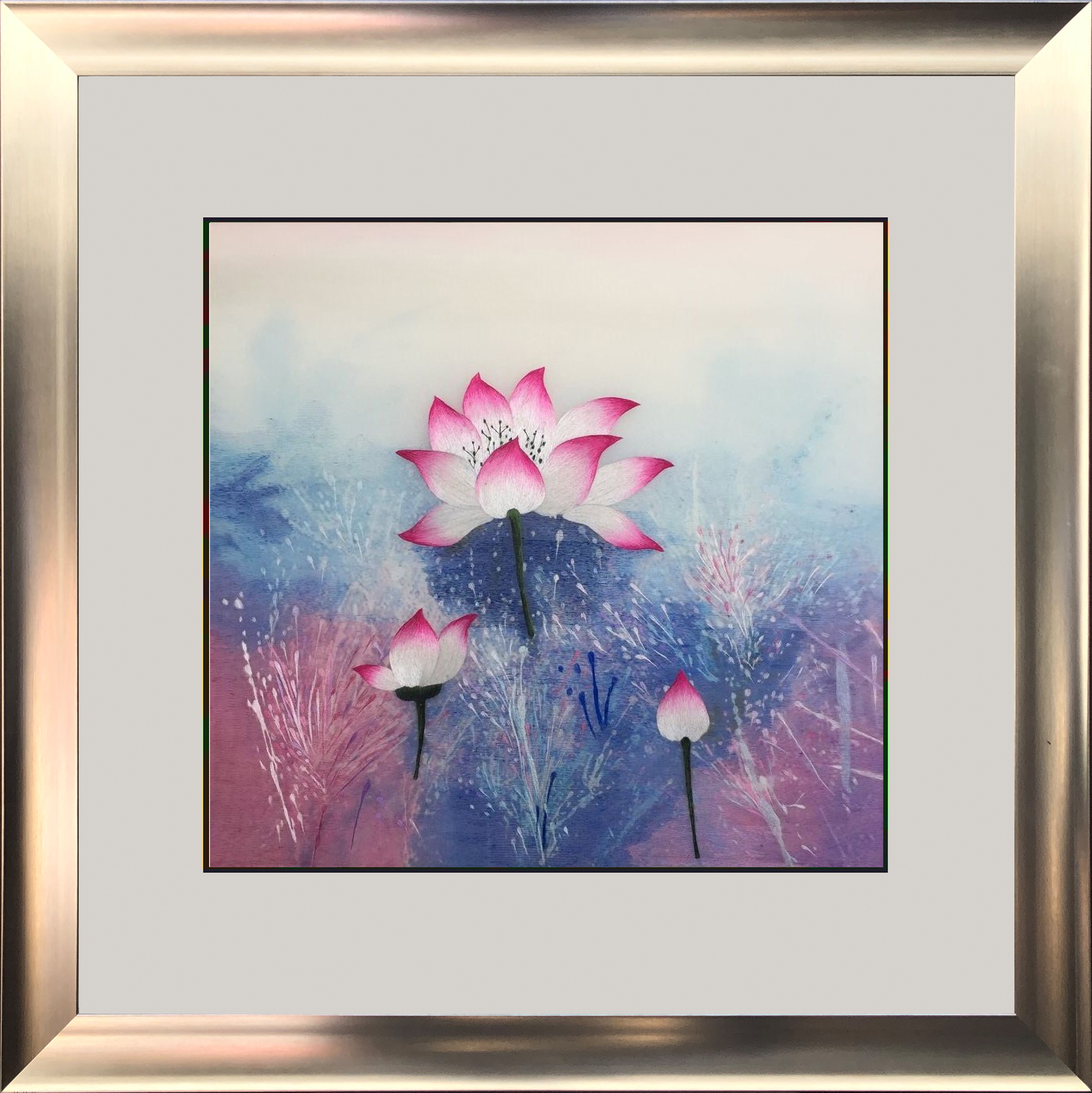 76421 50x50cm silver frame