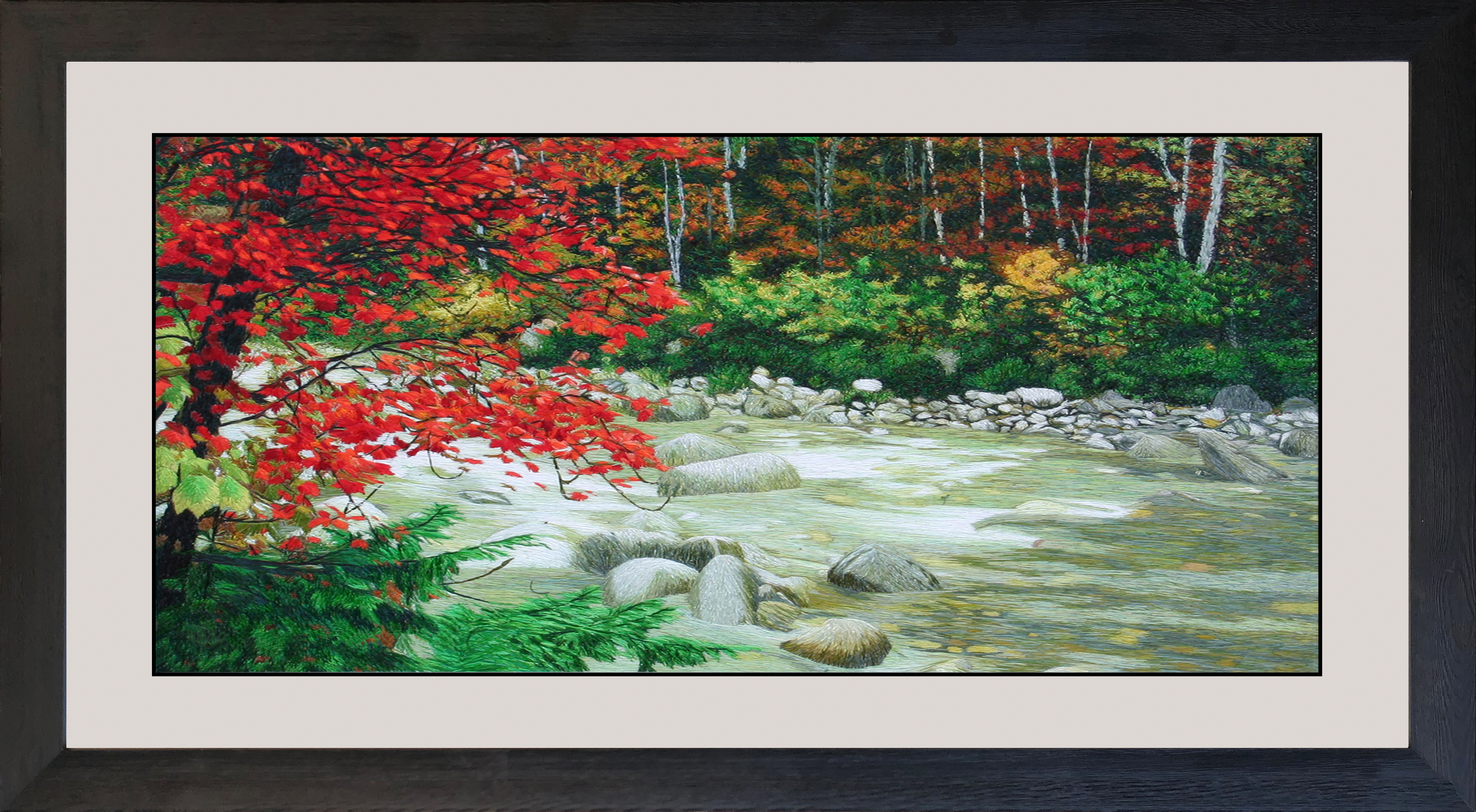 77039 60x130cm museum black frame