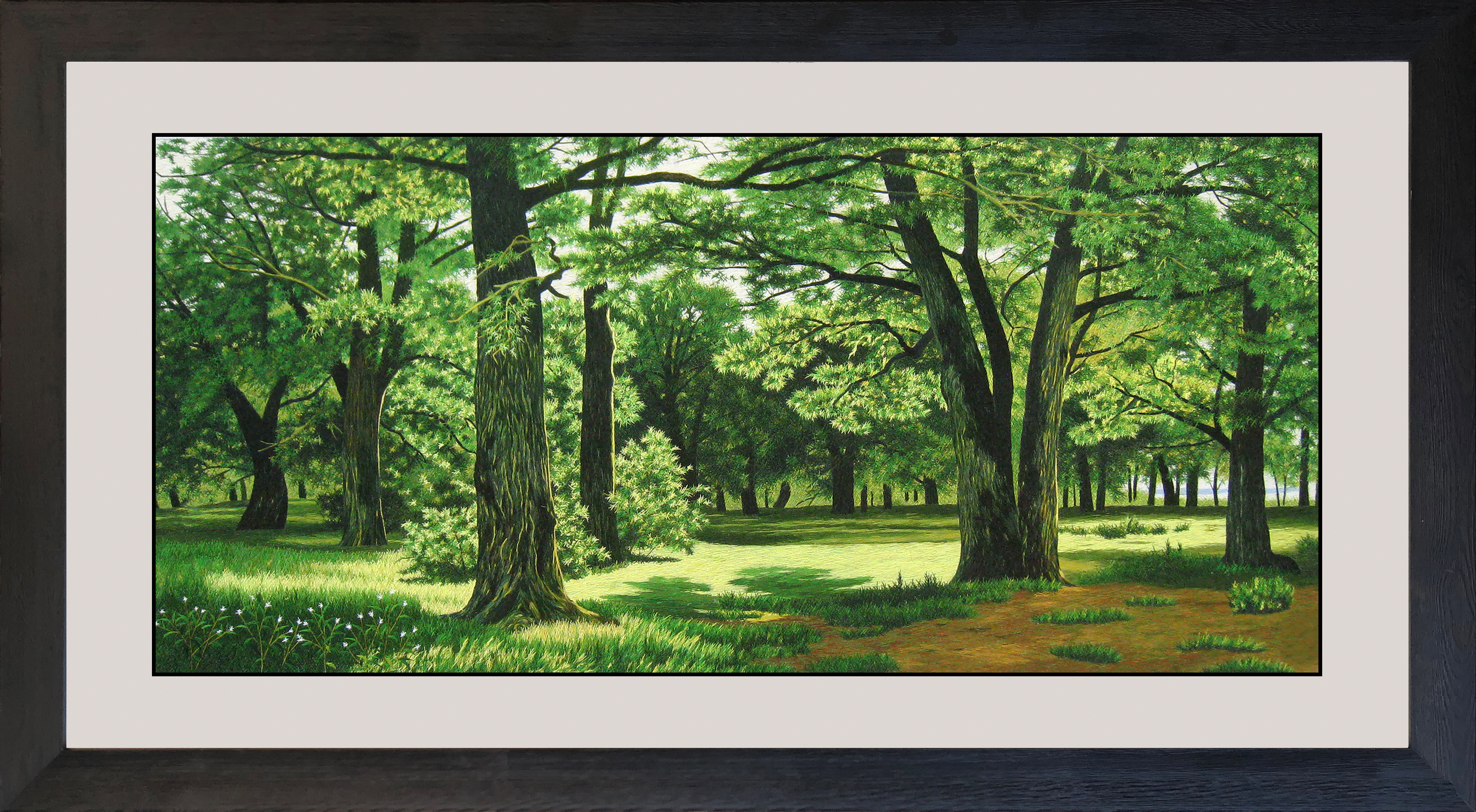 77054 60x130cm museum black frame