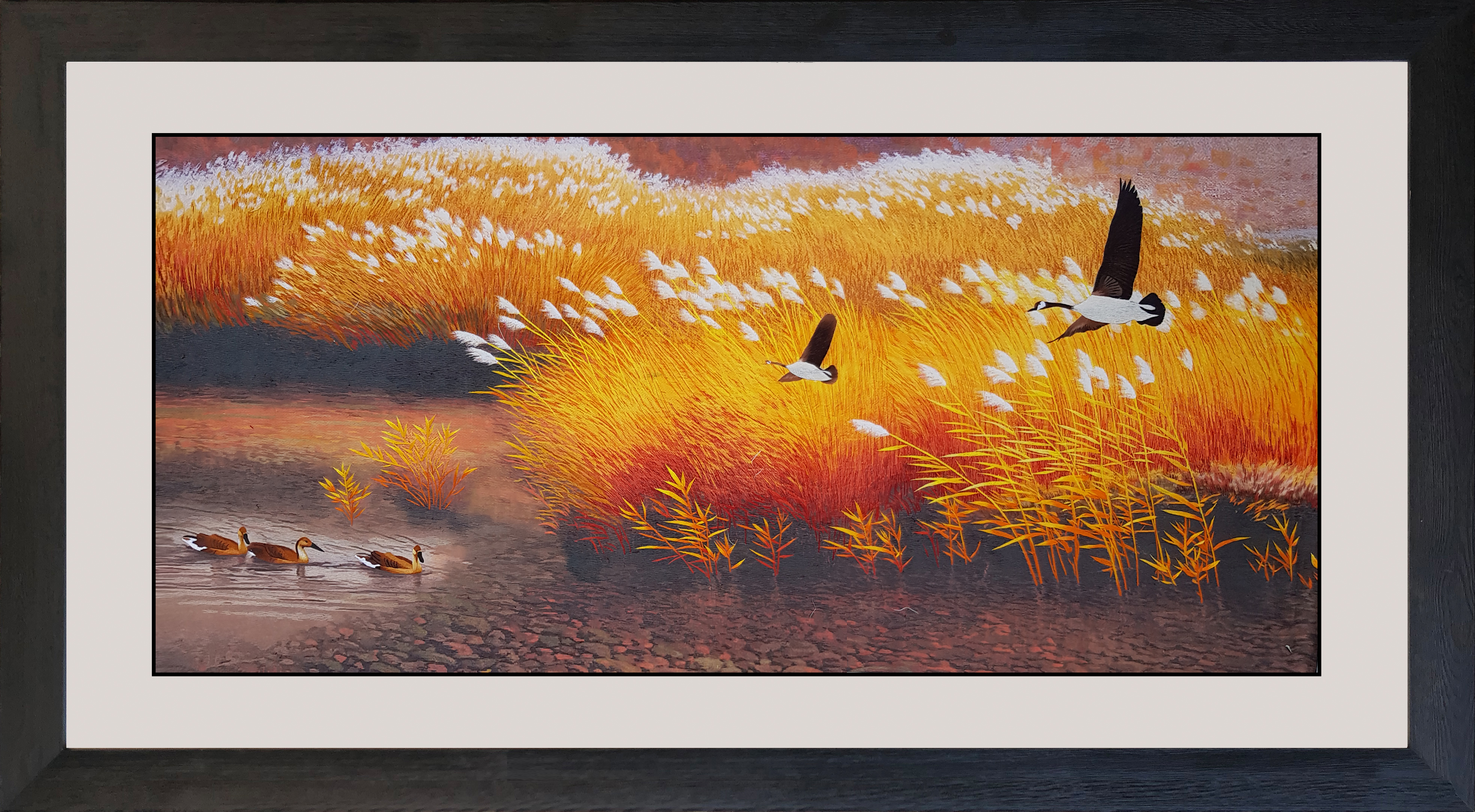 77067 60x130cm museum black frame