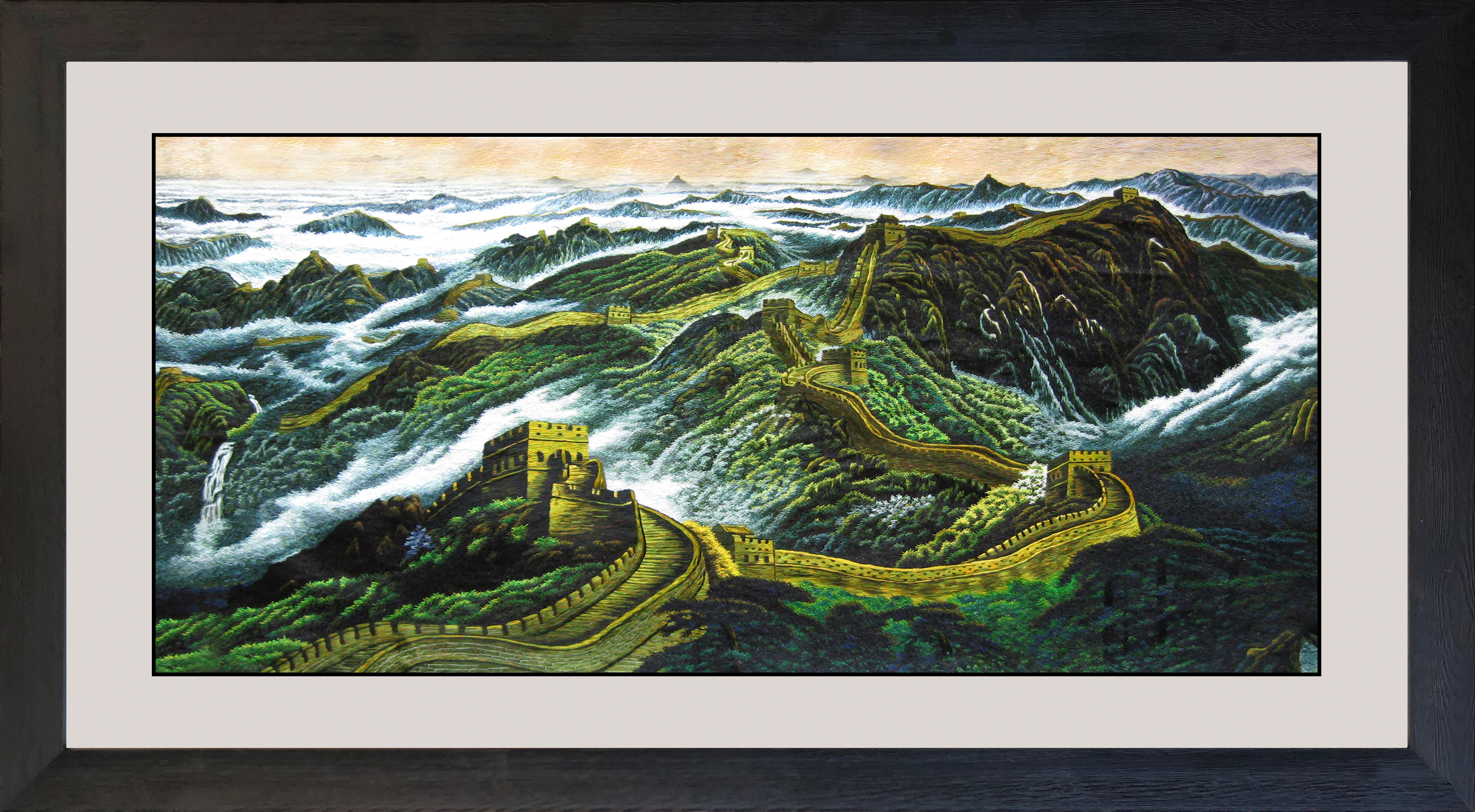 77077 60x130cm museum black frame