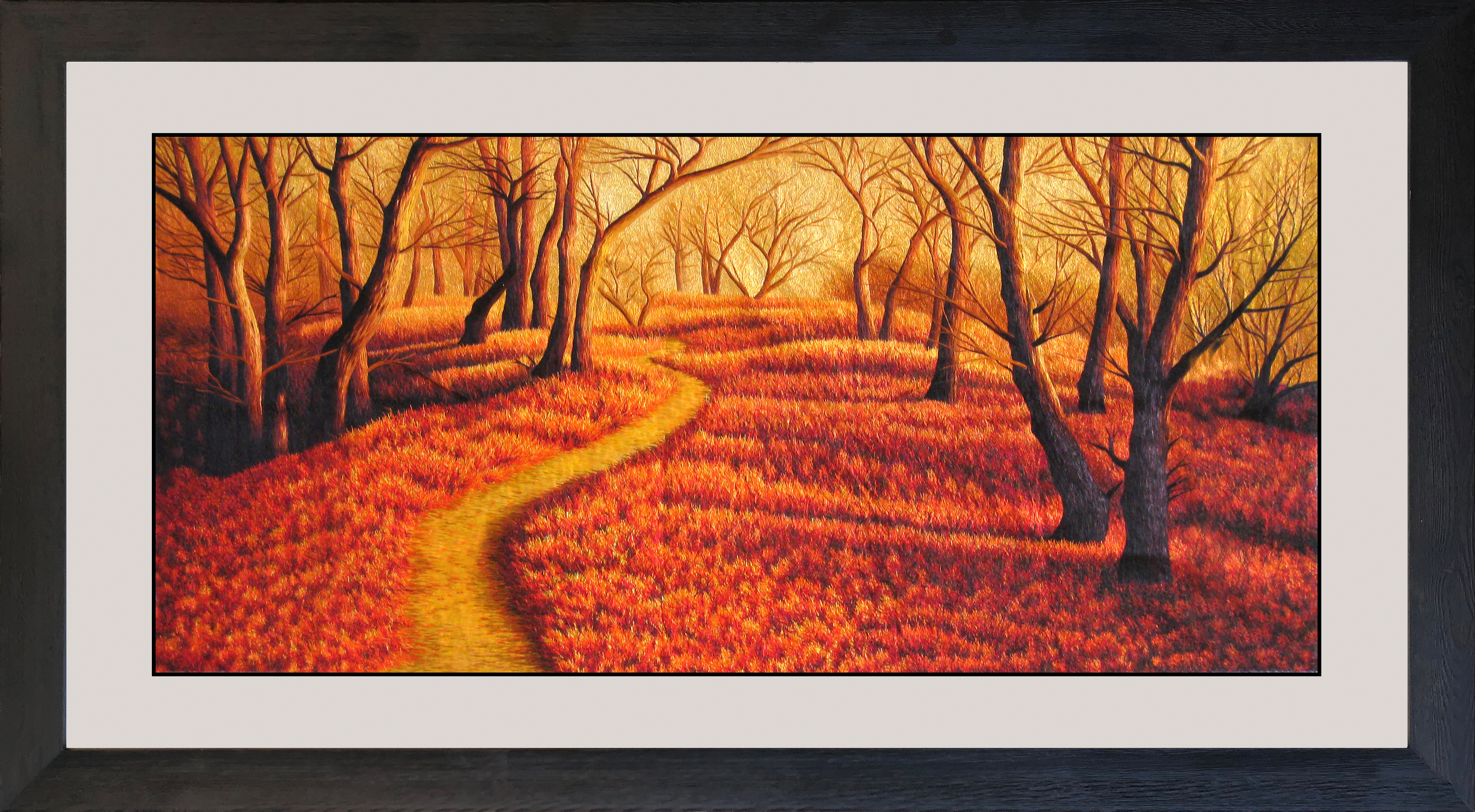 77097 60x130cm museum black frame