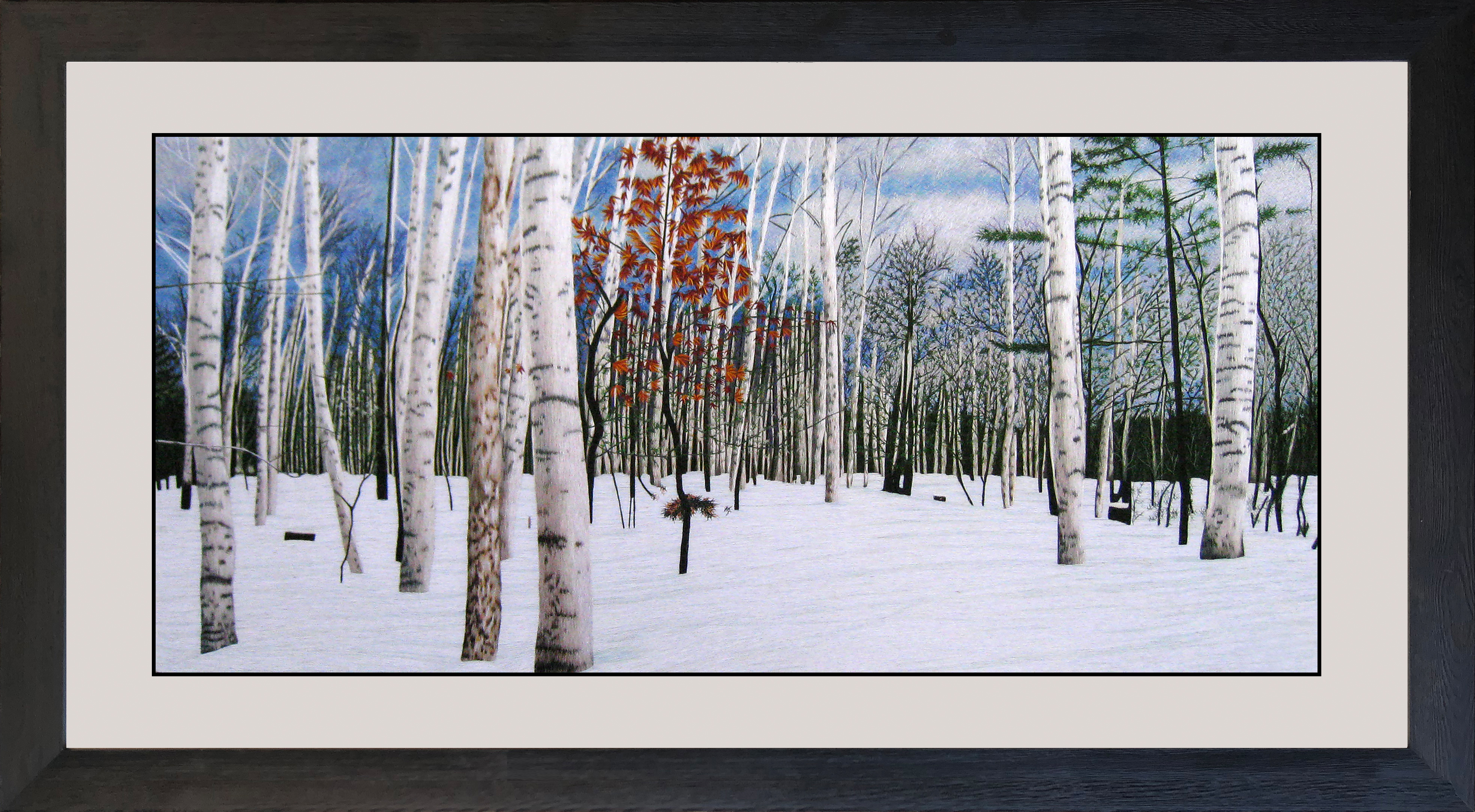 77112 60x130cm museum black frame