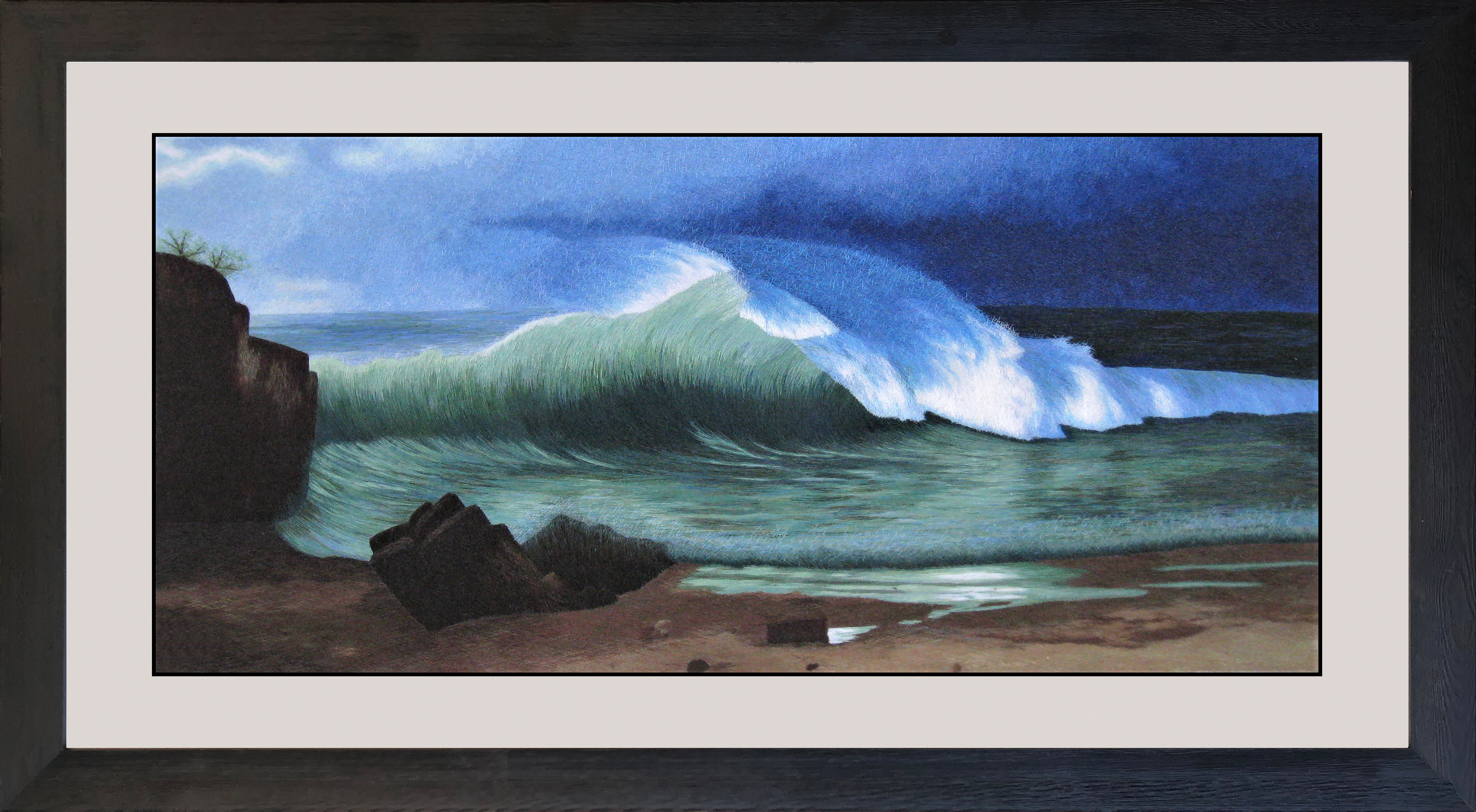 77127 60130 60x130cm museum black frame