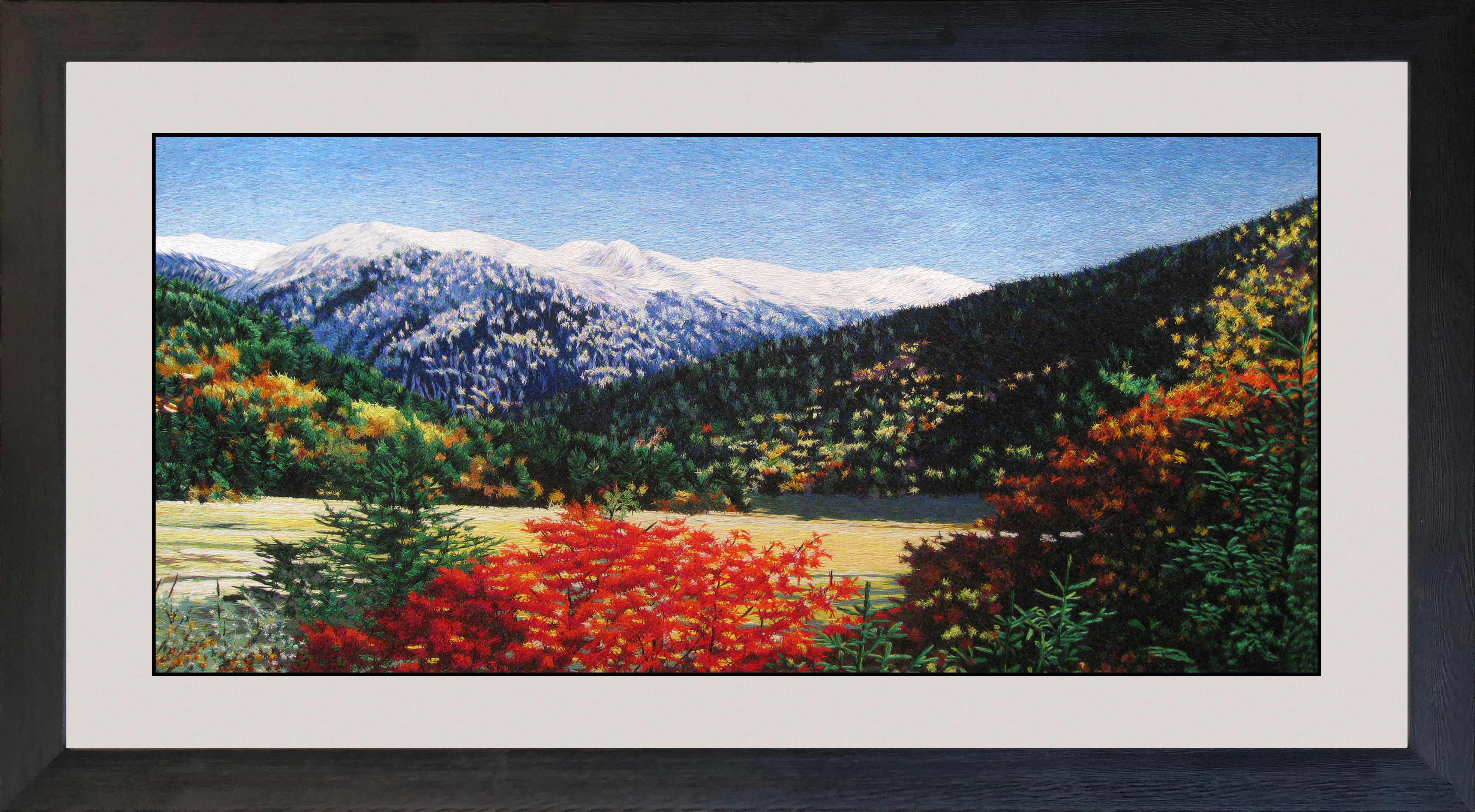 77139 60x130cm museum black frame