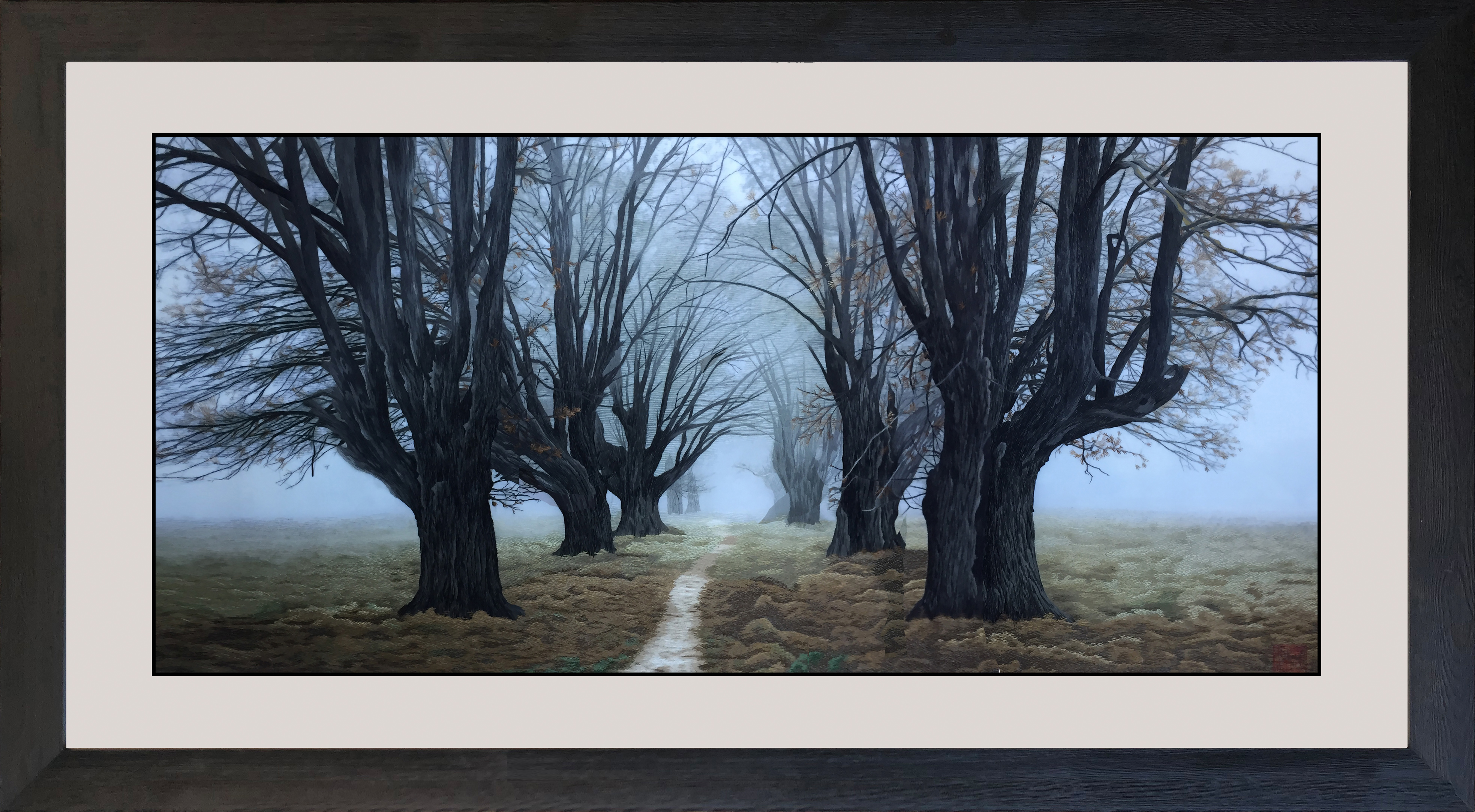 77198 60x130cm museum black frame