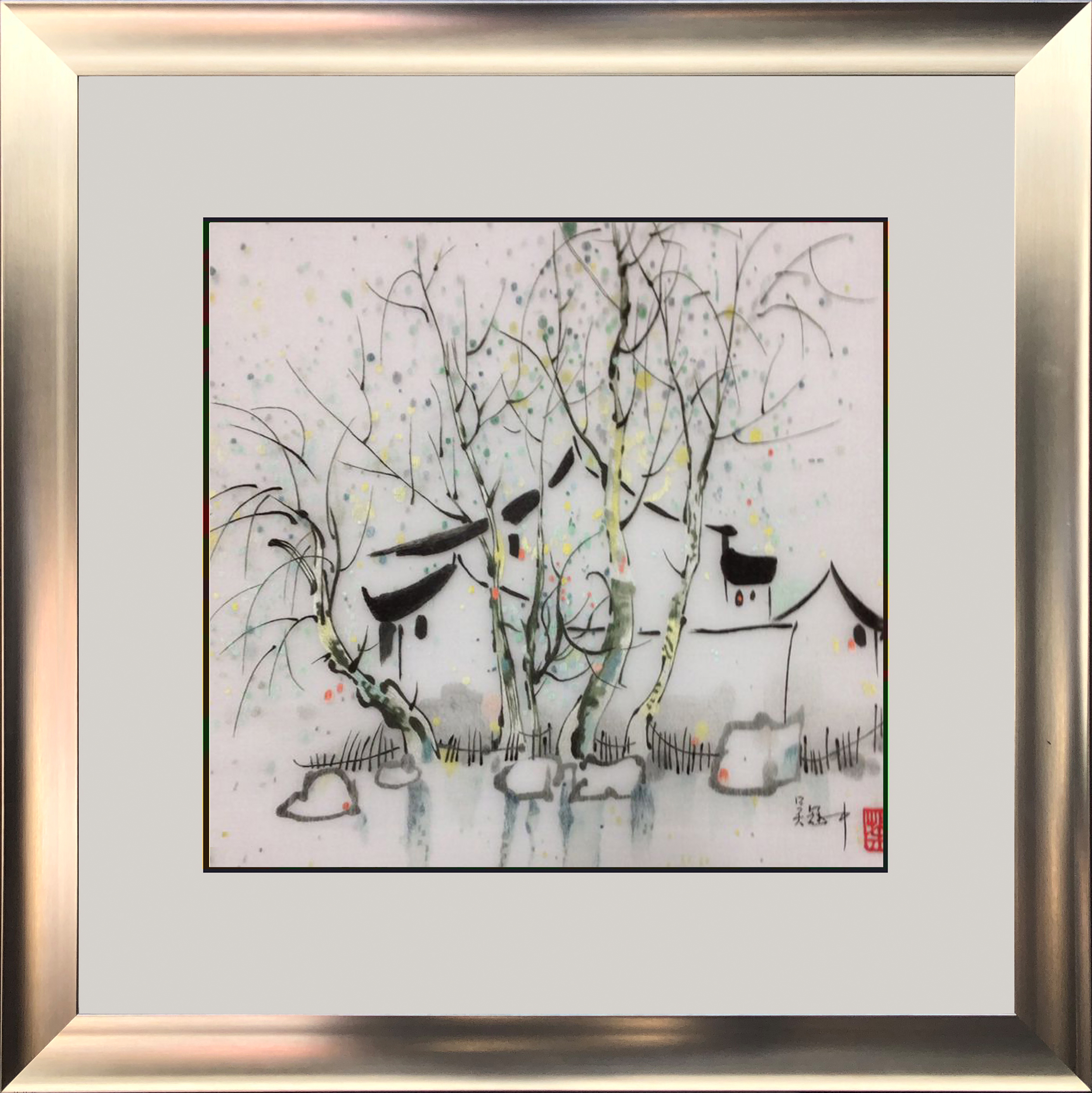77221 50x50cm silver frame