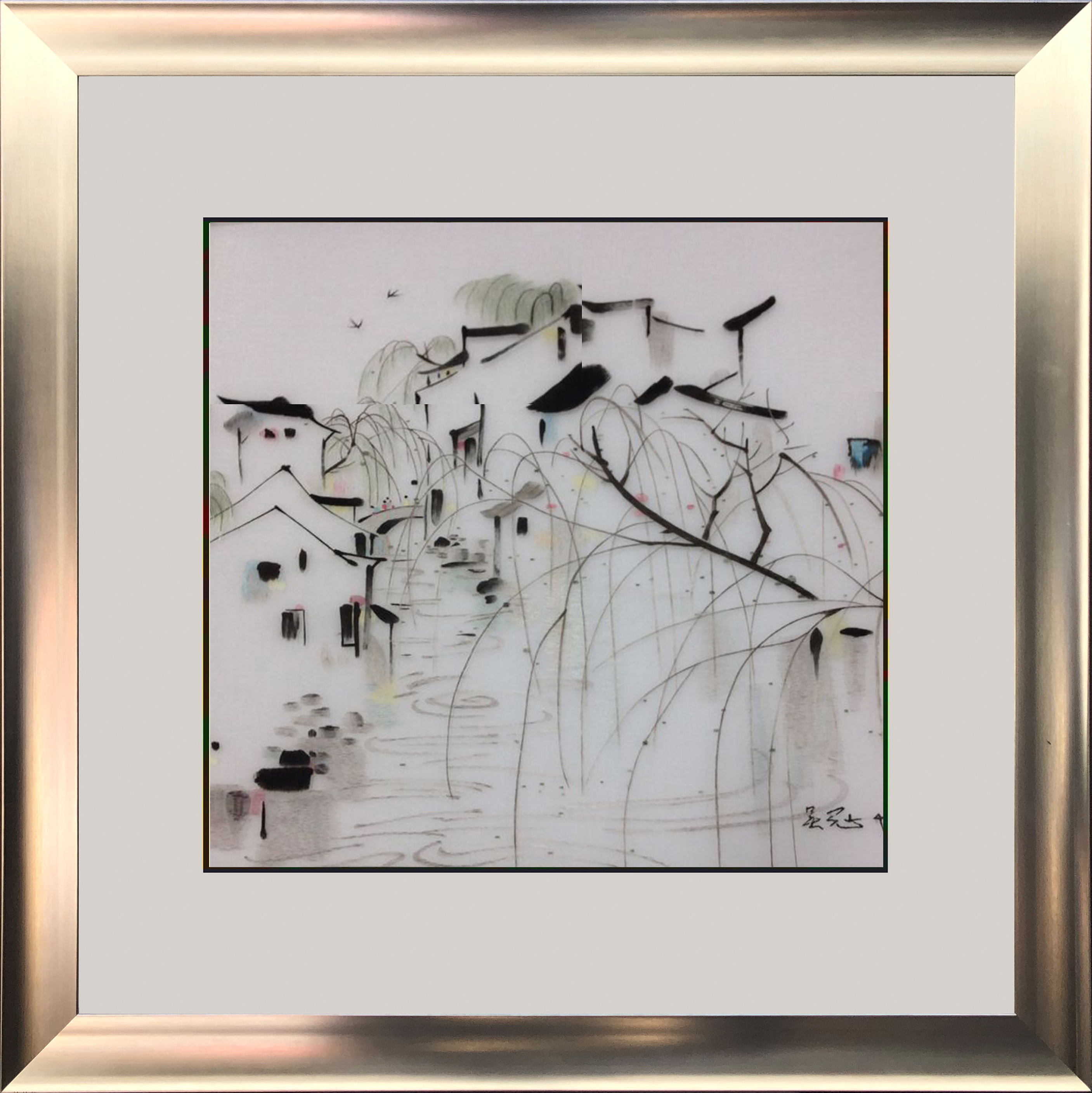 77227 50x50cm silver frame