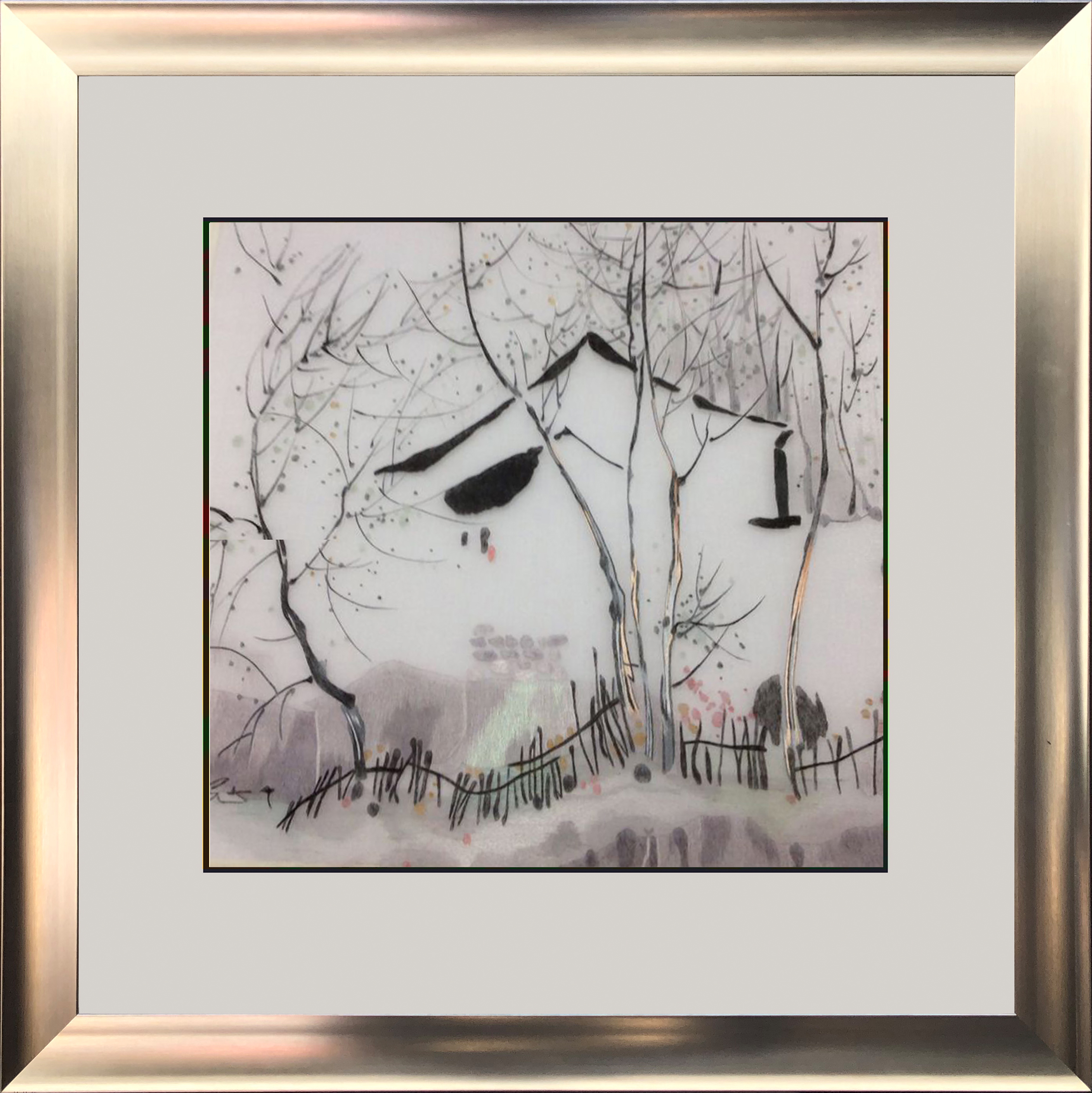 77231 50x50cm silver frame