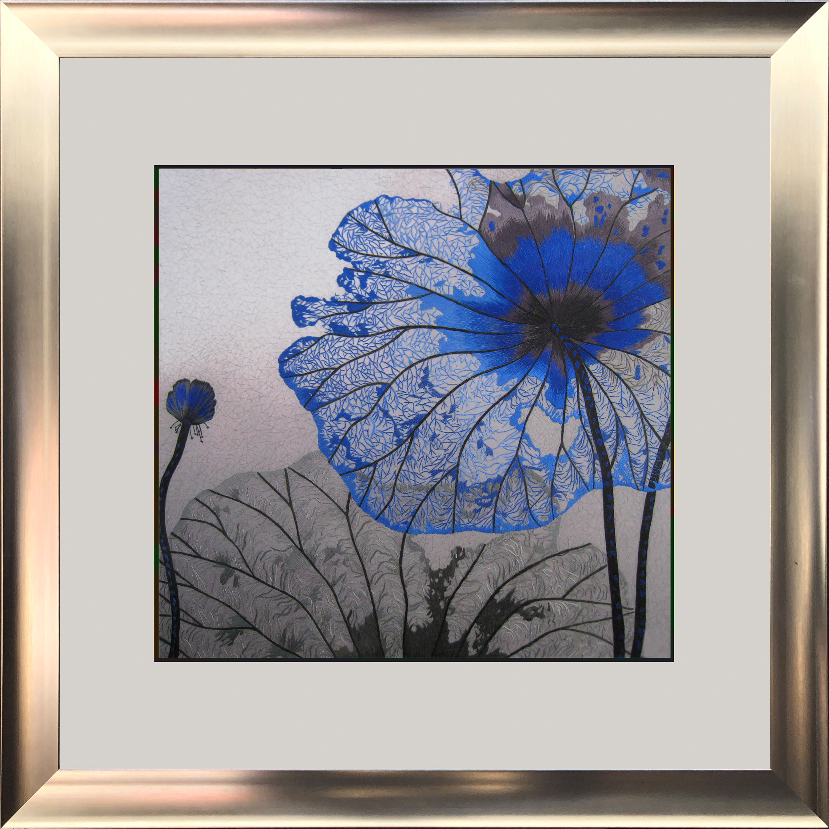 86073 50x50cm silver frame