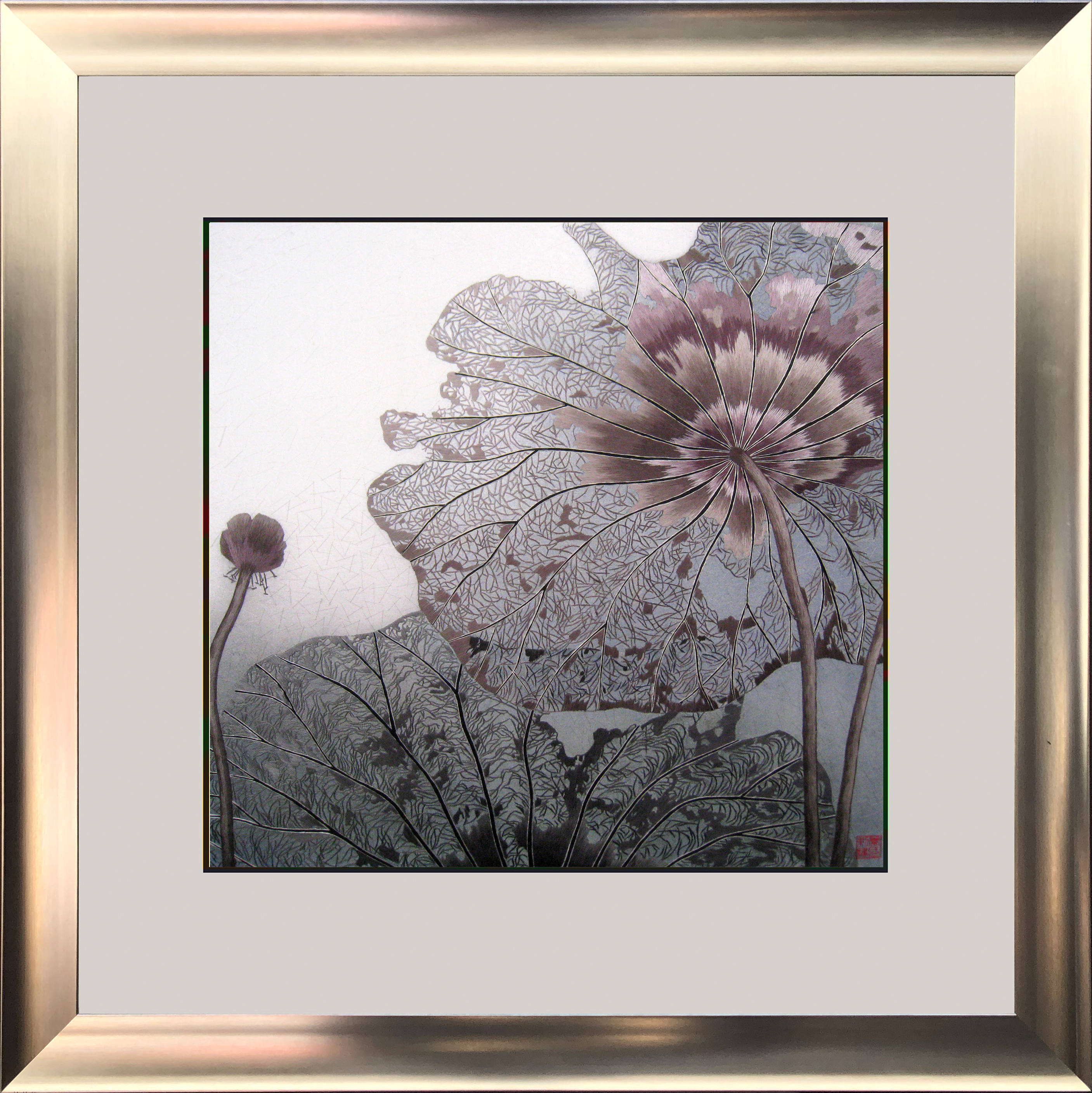 86076 50x50cm silver frame