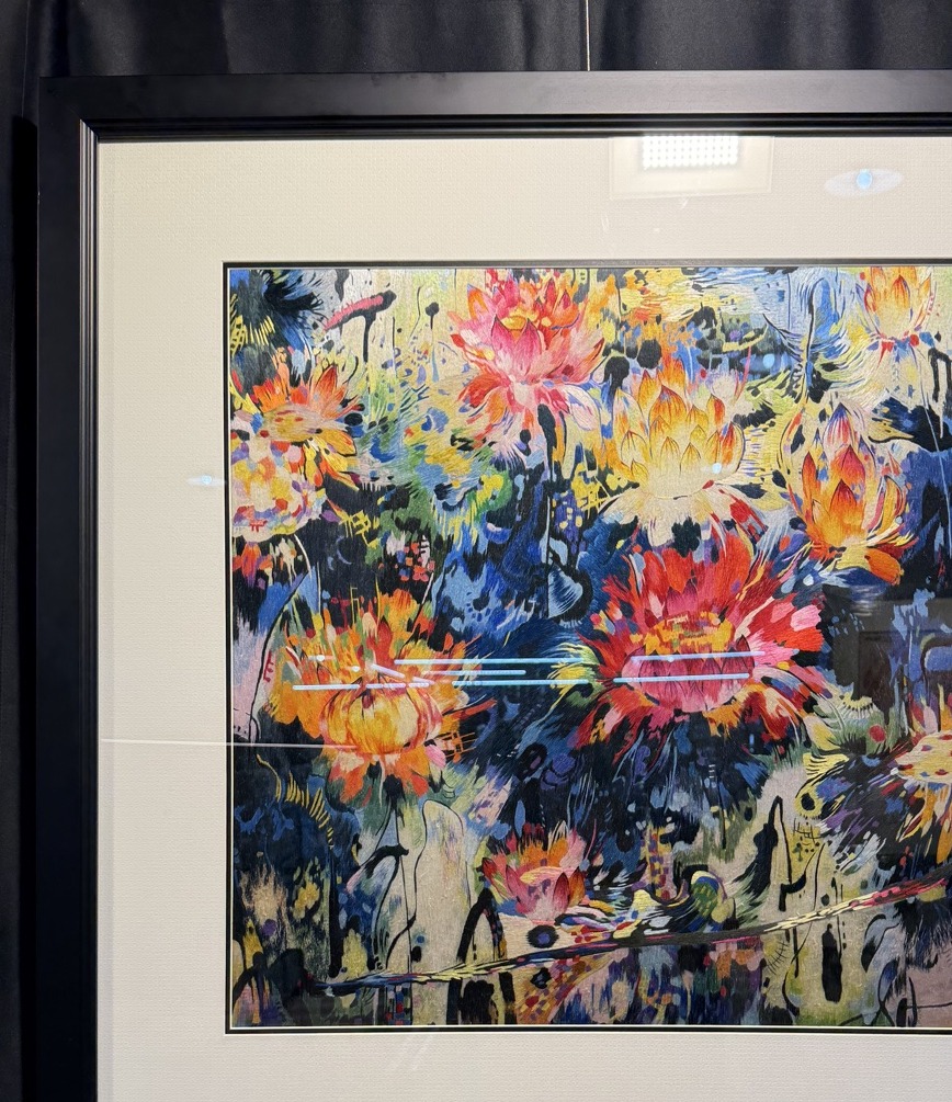 Blooming Chaos — on display at the King Silk Art exhibition booth