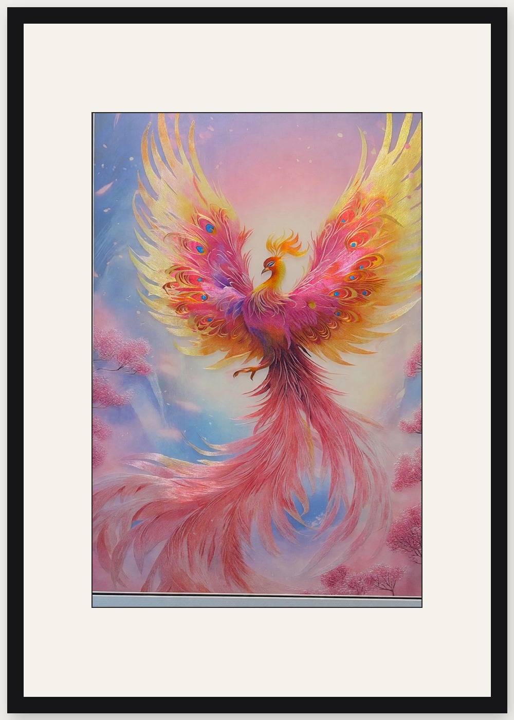 Rebirth in Flames – handmade silk embroidery