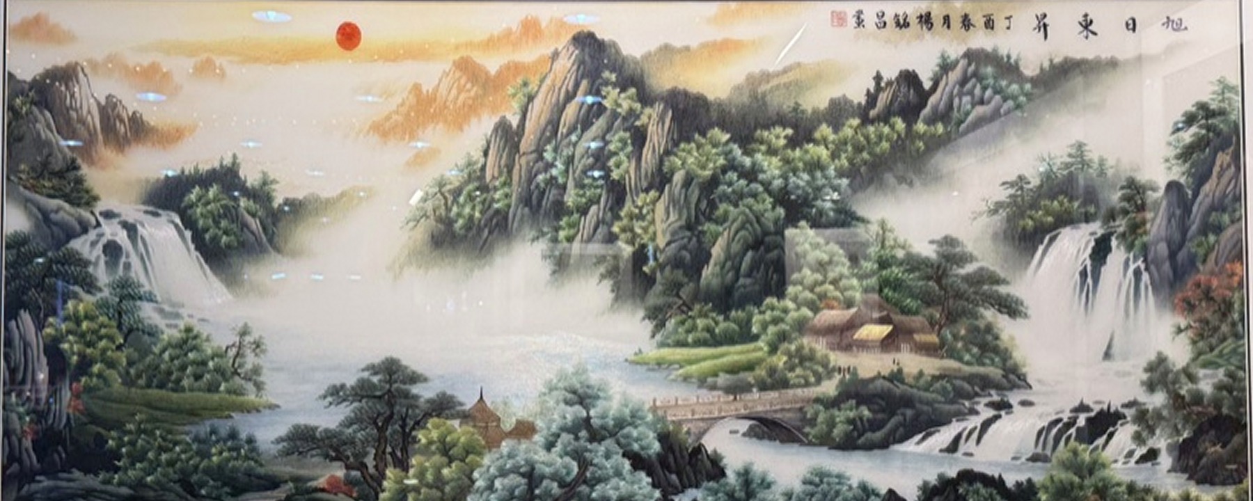 Sunrise in the East – handmade silk embroidery