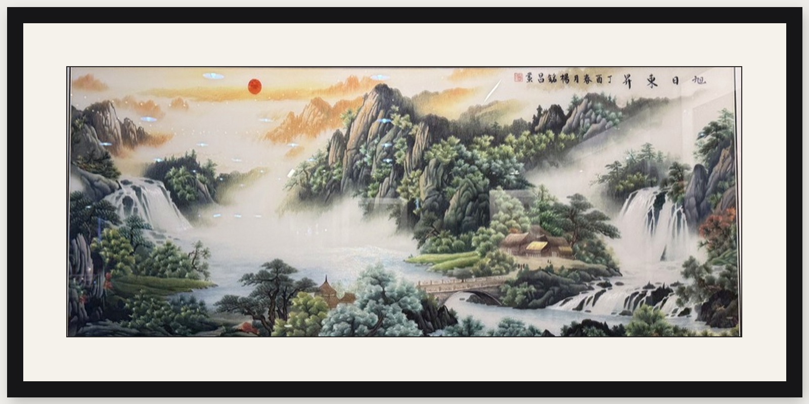 Sunrise in the East – handmade silk embroidery
